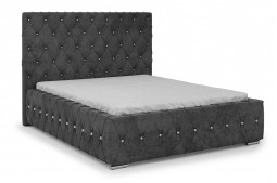 Łóżko z pikowanym...