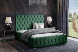 Łóżko z pikowanym...