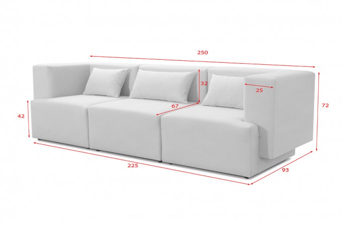 Sofa rozkładana SAMANTA 233 cm z funkcją spania do salonu.