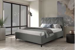 Łóżko z wysokim wezgłowiem...