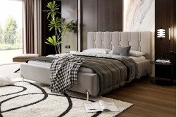 Łóżko tapicerowane z...