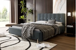 Łóżko tapicerowane z...